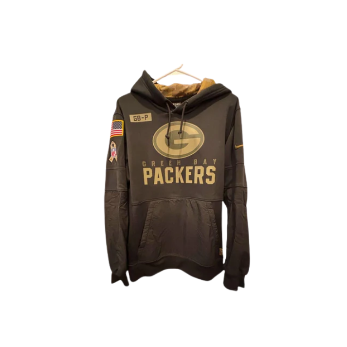Nike Mens NFL Team Hoodie Green Bay Packers Salute to Service - BlackCamo - Medium - Like New