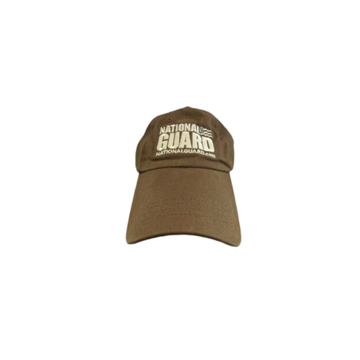 Unisex Adjustable Baseball Cap Embroidered Military National Guard - Brown - Universal - Very Good