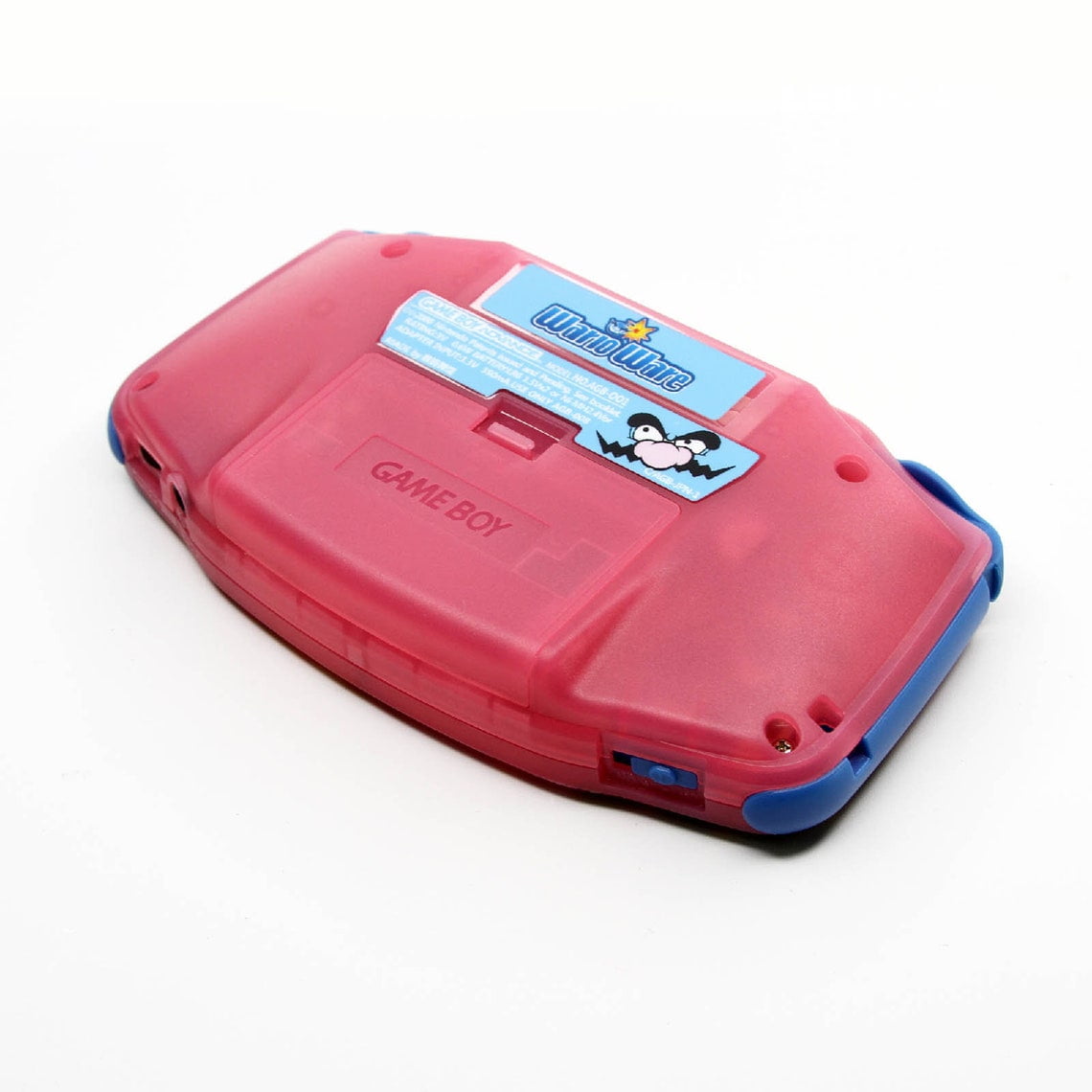 Nintendo Game Boy Advance Video Game Console - PinkBlue - Wario Ware Edition - Custom Built