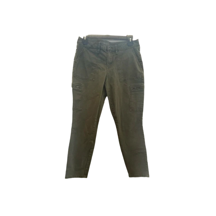 A.N.A. Womens Denim Pants Skinny Ankle Petite - Green - 8P - Very Good