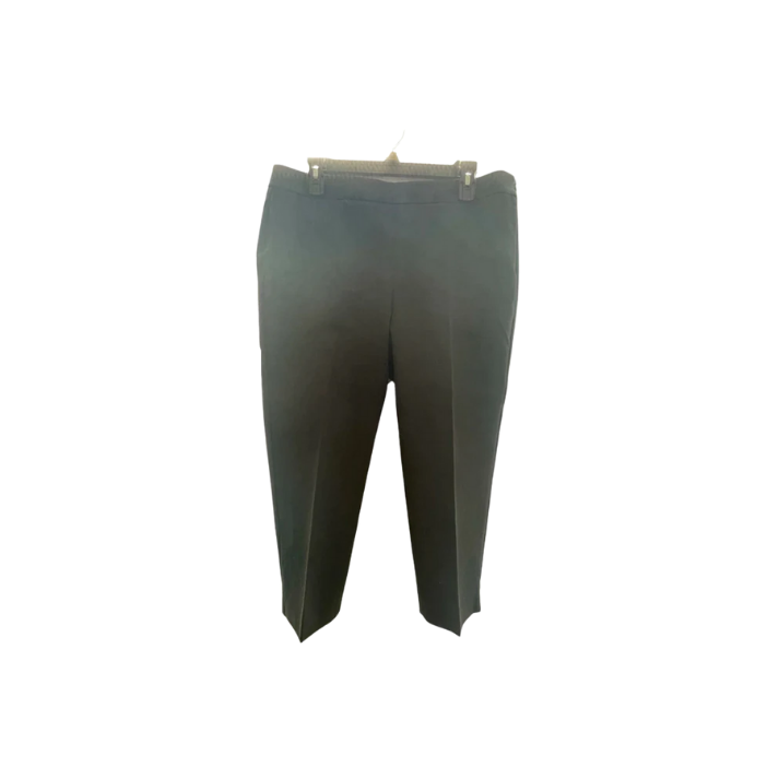 Talbots Womens Capri Pants Chatham Crop Side Zip Petite - Black - 12P - Very Good