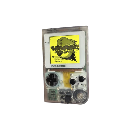 Nintendo Game Boy Pocket Console - Clear Edition - Custom & Upgraded