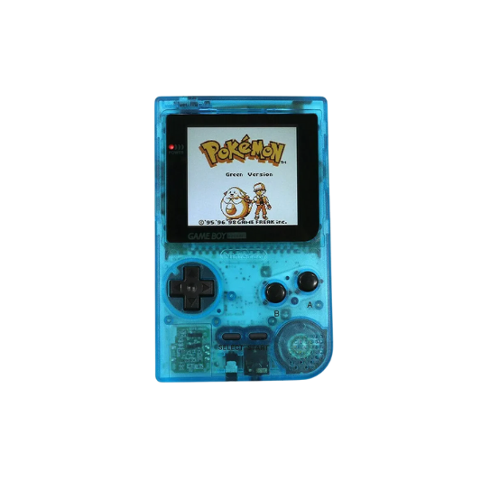 Nintendo Game Boy Pocket Console - Clear Blue - Custom & Upgraded