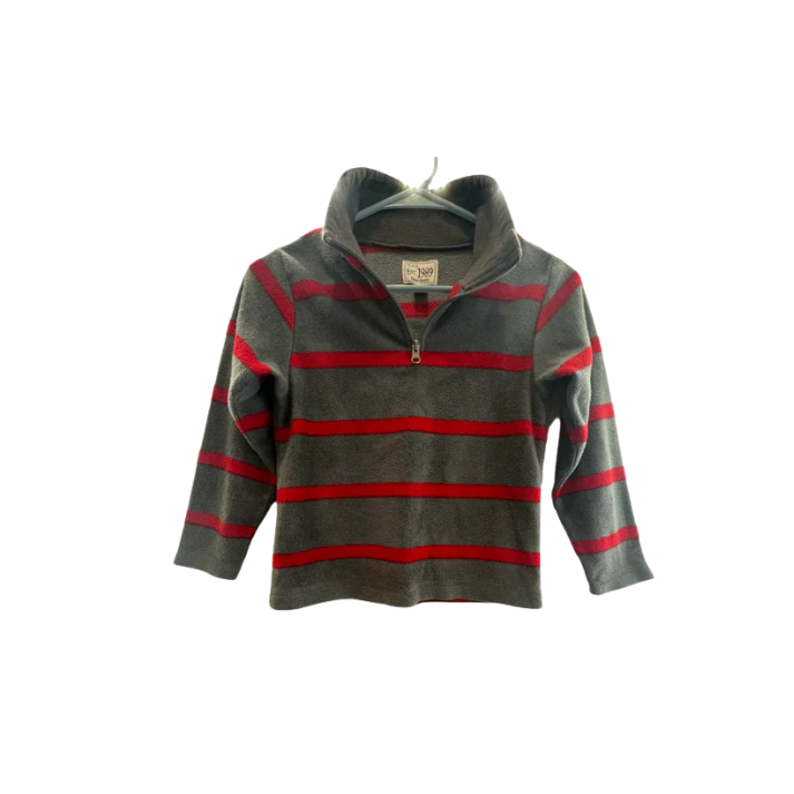 Childrens Place Kids Pullover Zipper Striped - Gray - 56 - Very Good