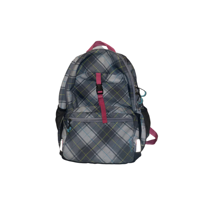 Embark Unisex Backpack 19 Recycled Content Elite Plaid w Lunch Box - Blue - Universal - Very Good