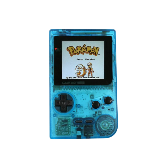 Nintendo Game Boy Pocket Console - Clear Blue - Custom & Upgraded