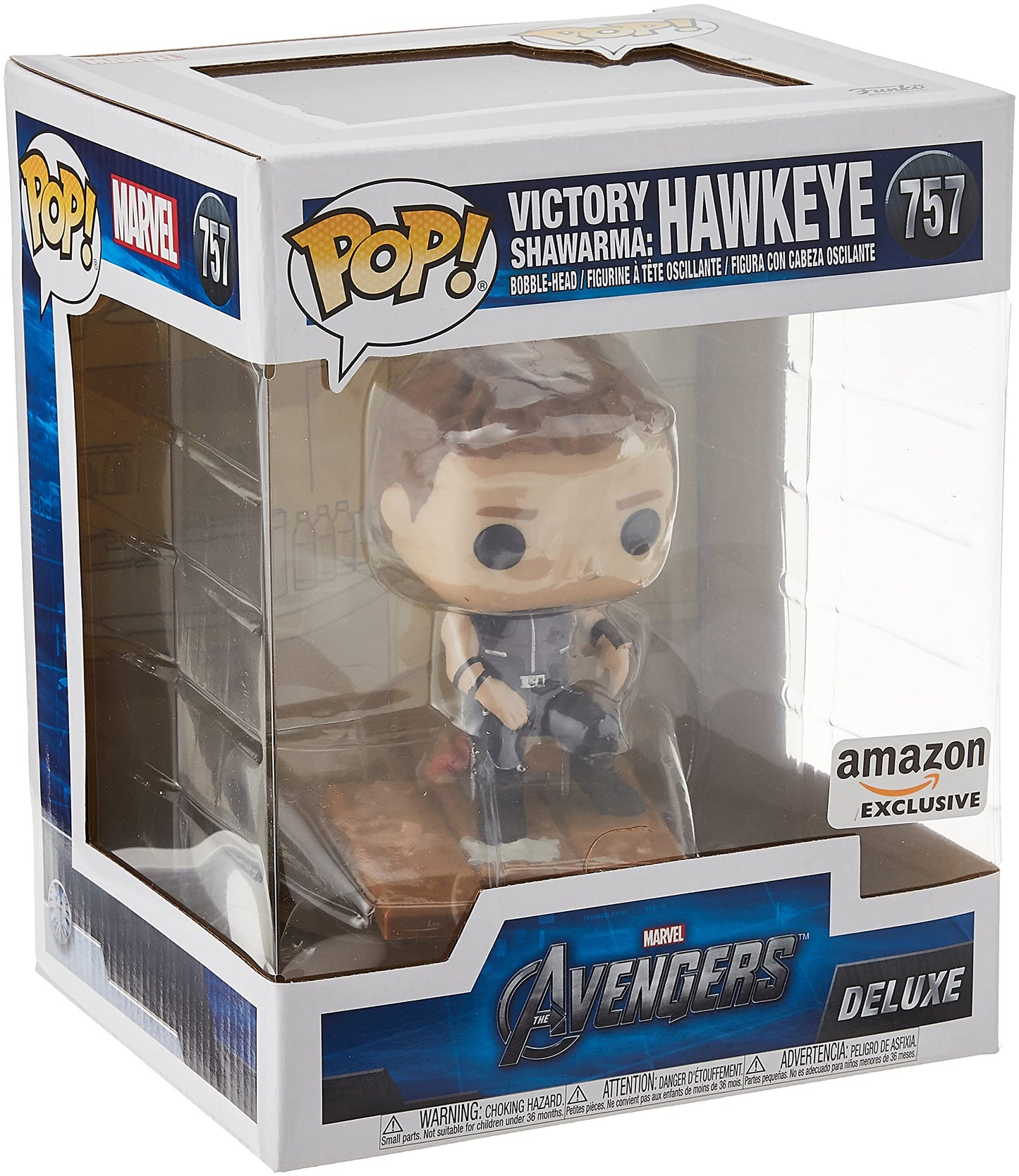 Funko Pop Deluxe Hawkeye 757 - Marvel Avengers Victory Shawarma Series - Amazon Exclusive - Figure 3 of 6 - New