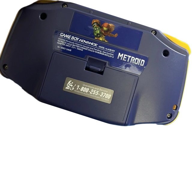 Nintendo Game Boy Advance Video Game Console - PurpleYellow - Metroid Edition - Custom Built
