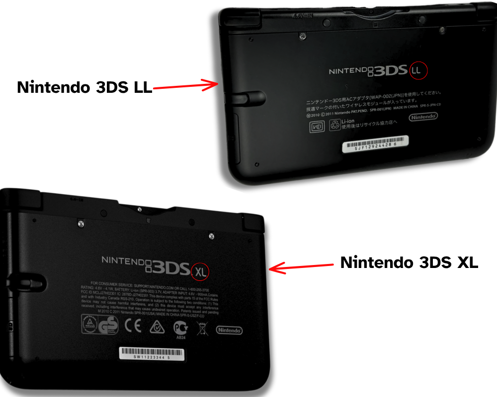 Nintendo 3DS XL LL Video Game Console Restored - Black - 128GB - Custom Bundle