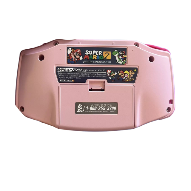 Nintendo Game Boy Advance Video Game Console - Pink - Super Princess Peach Edition - Custom Built