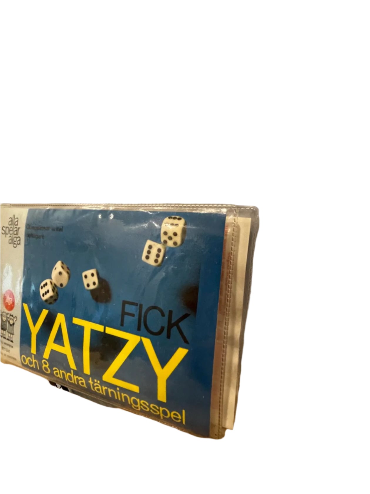 1983 Fick Yatzy & 8 Other Dice Games - Swedish Edition by Alga - Used - Vintage Flat Box