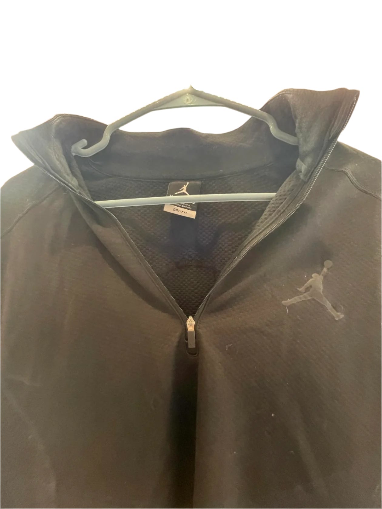 Jordan Mens Pullover Dri-Fit Jumpman Logo - Black - Medium - Very Good