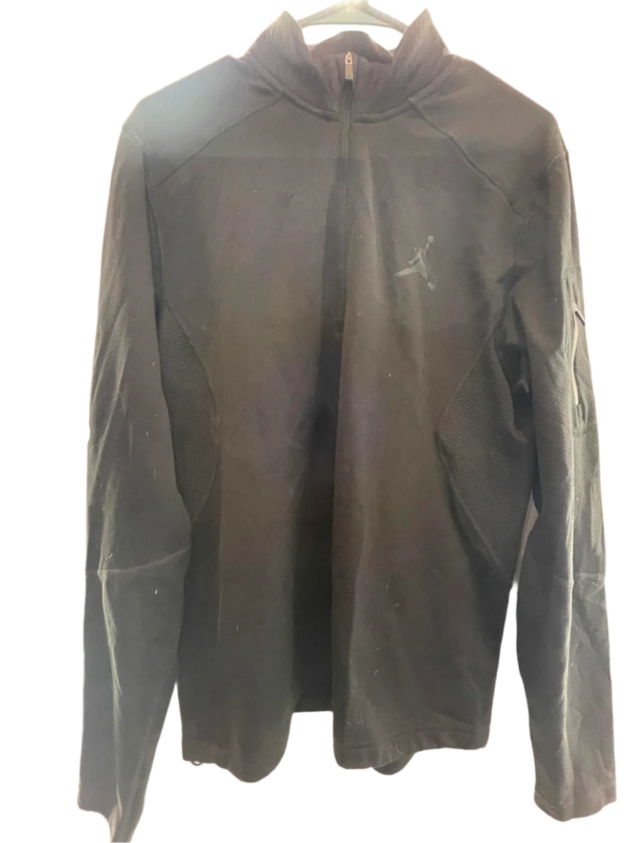 Jordan Mens Pullover Dri-Fit Jumpman Logo - Black - Medium - Very Good