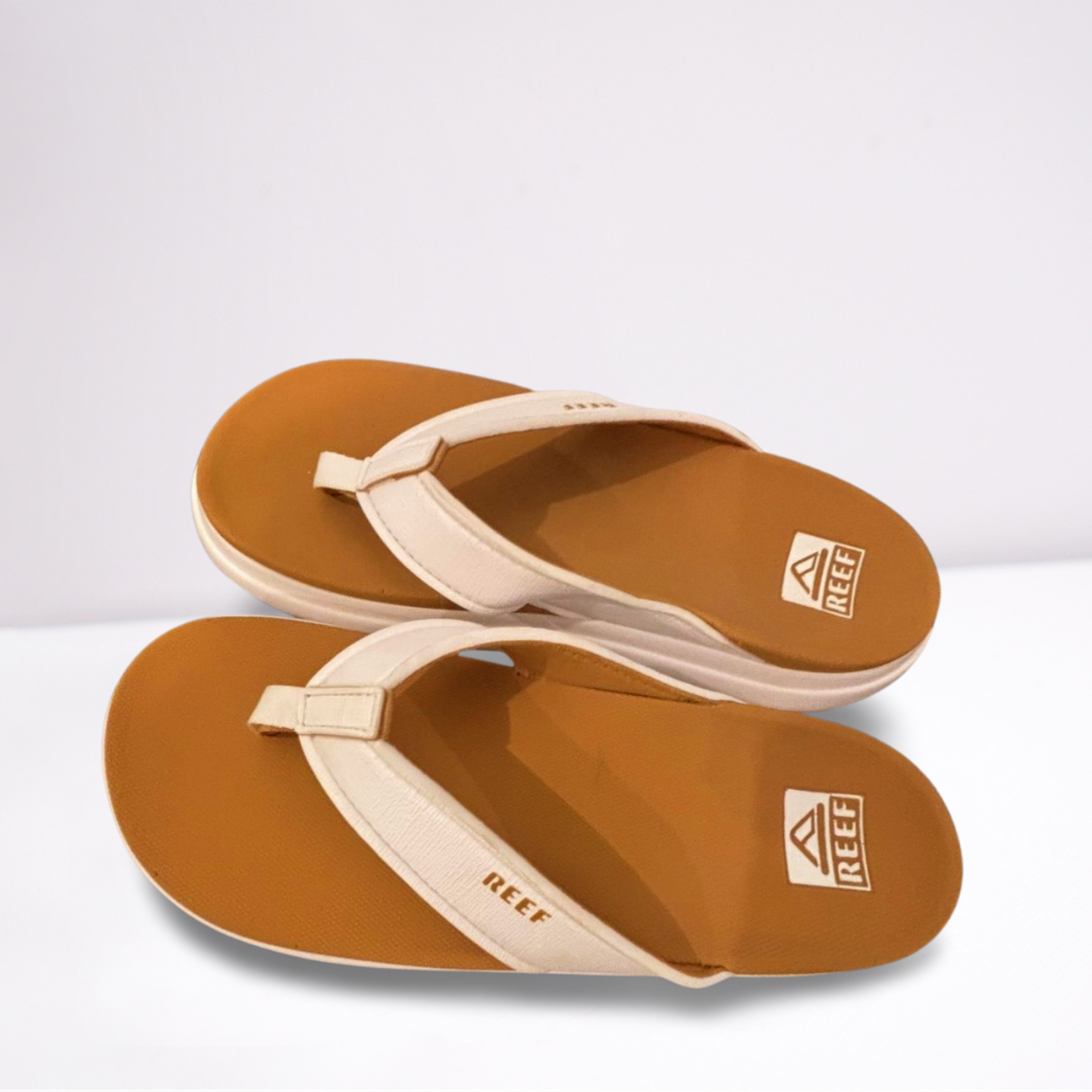 Reef Womens Flip-Flops Cloud Cushion - White - 9 - Very Good