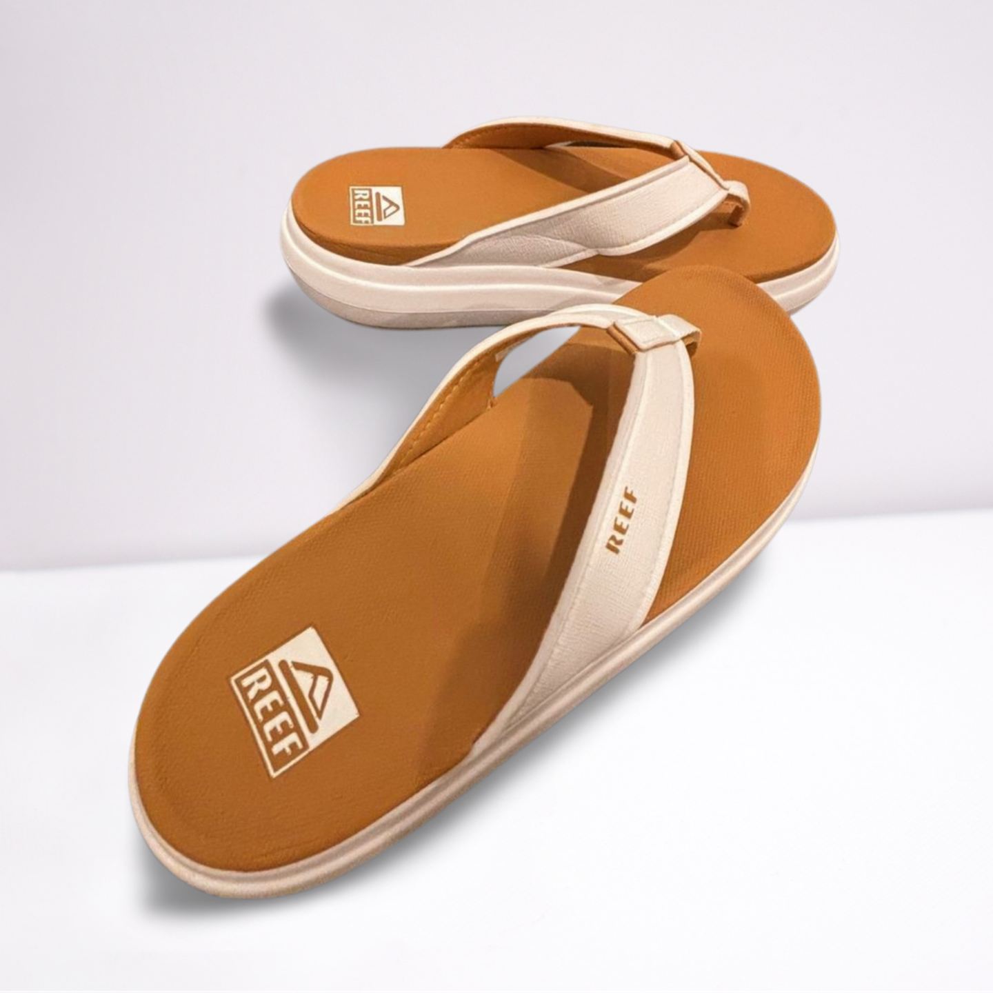 Reef Womens Flip-Flops Cloud Cushion - White - 9 - Very Good