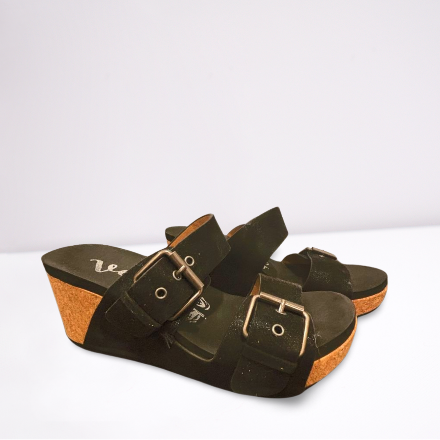 Very G Womens Wedges Shoes - Black - 9 - Very Good