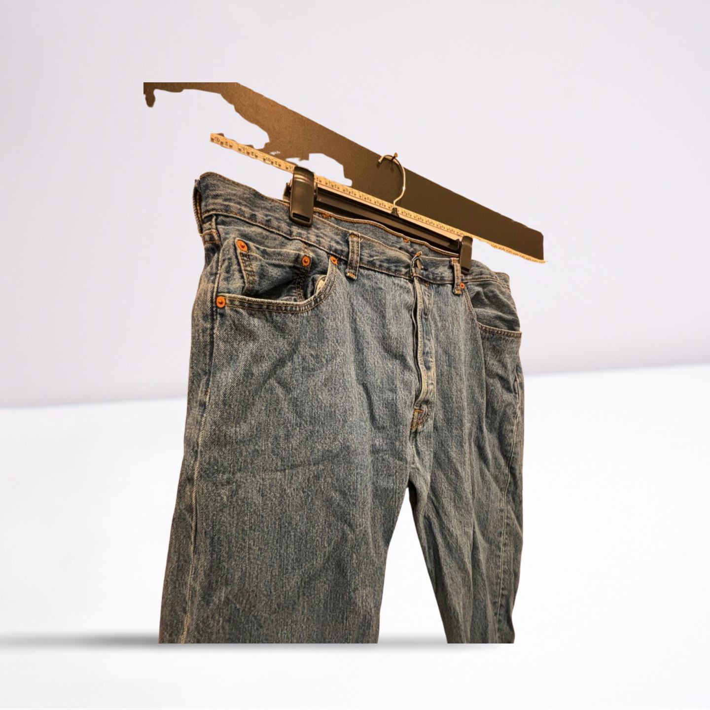 Levi Strauss Mens Jeans 501 Button Closure Classic - Blue - 40x32 - Very Good