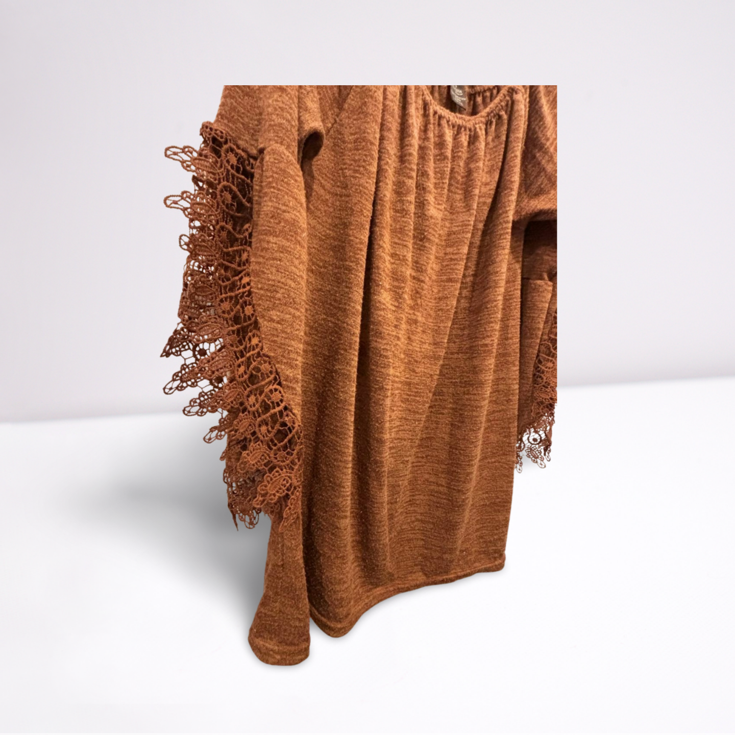 WinWin Womens Tunic Open Sleeve - Brown - LXL - Very Good