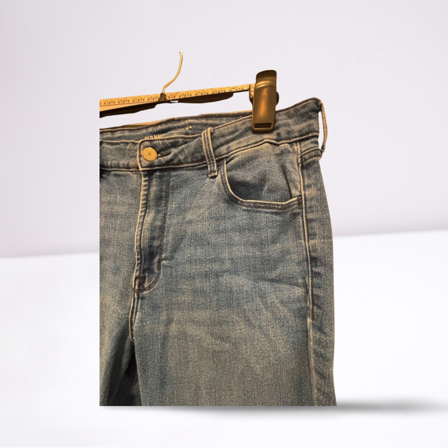 Old Navy Womens Jeans Medium Wash Straight - Blue - 12 - Very Good
