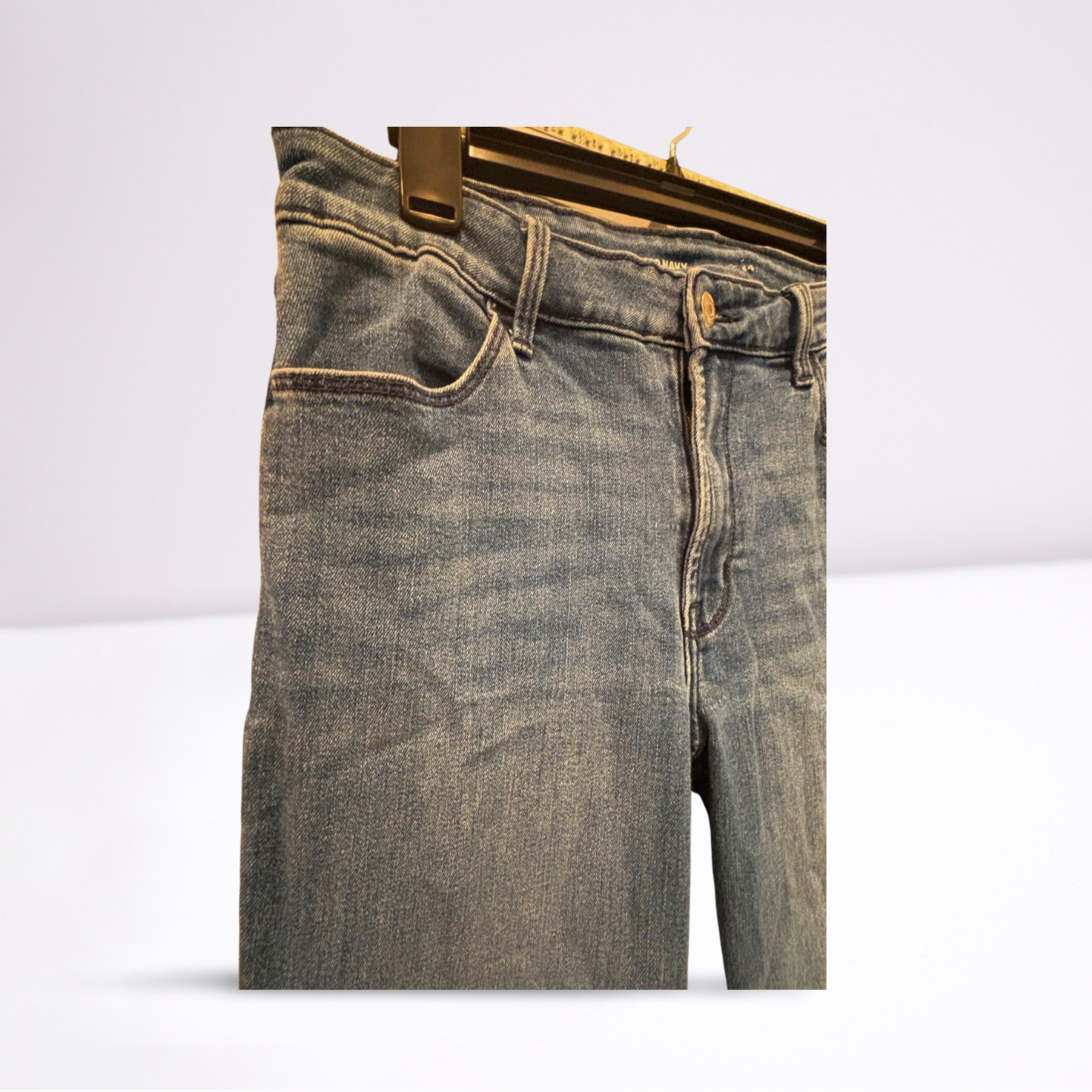 Old Navy Womens Jeans Medium Wash Straight - Blue - 12 - Very Good