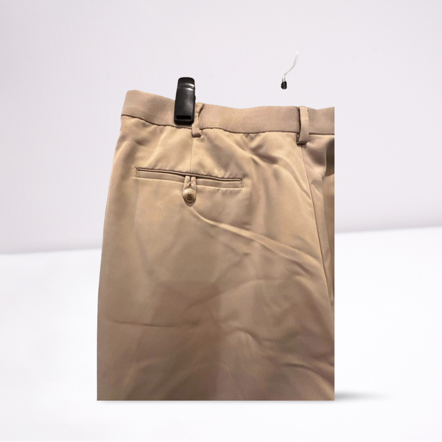 Roundtree & Yorke Mens Khaki Pants Casual Classic - Khaki Beige- 38x30 - Very Good