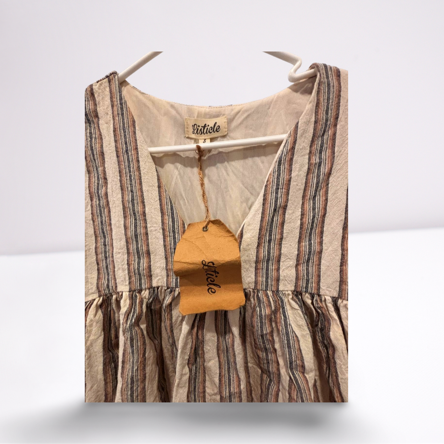 Listicle Womens Blouse Flowy Faded - Blue White- Small - Like New