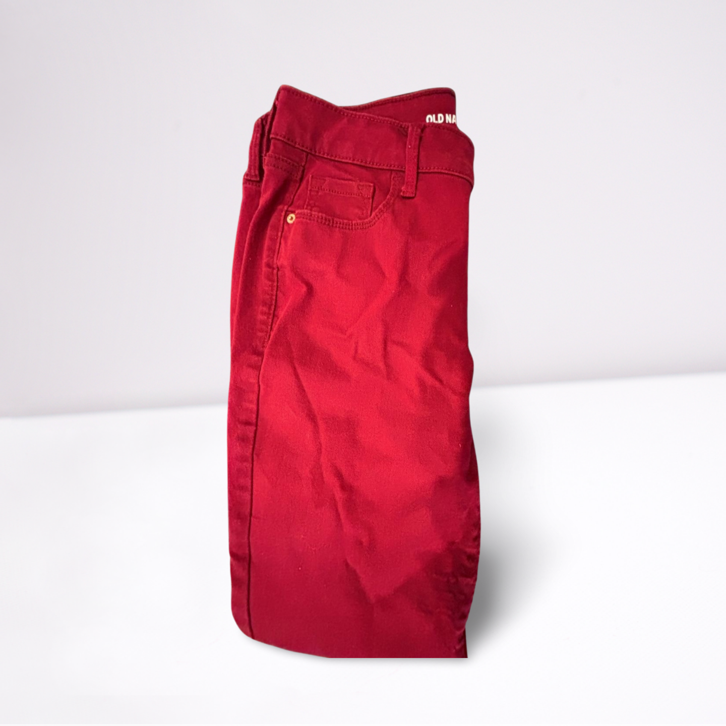 Old Navy Womens Jeans Rockstar Mid-Rise Regular - Red - 10R - Like New