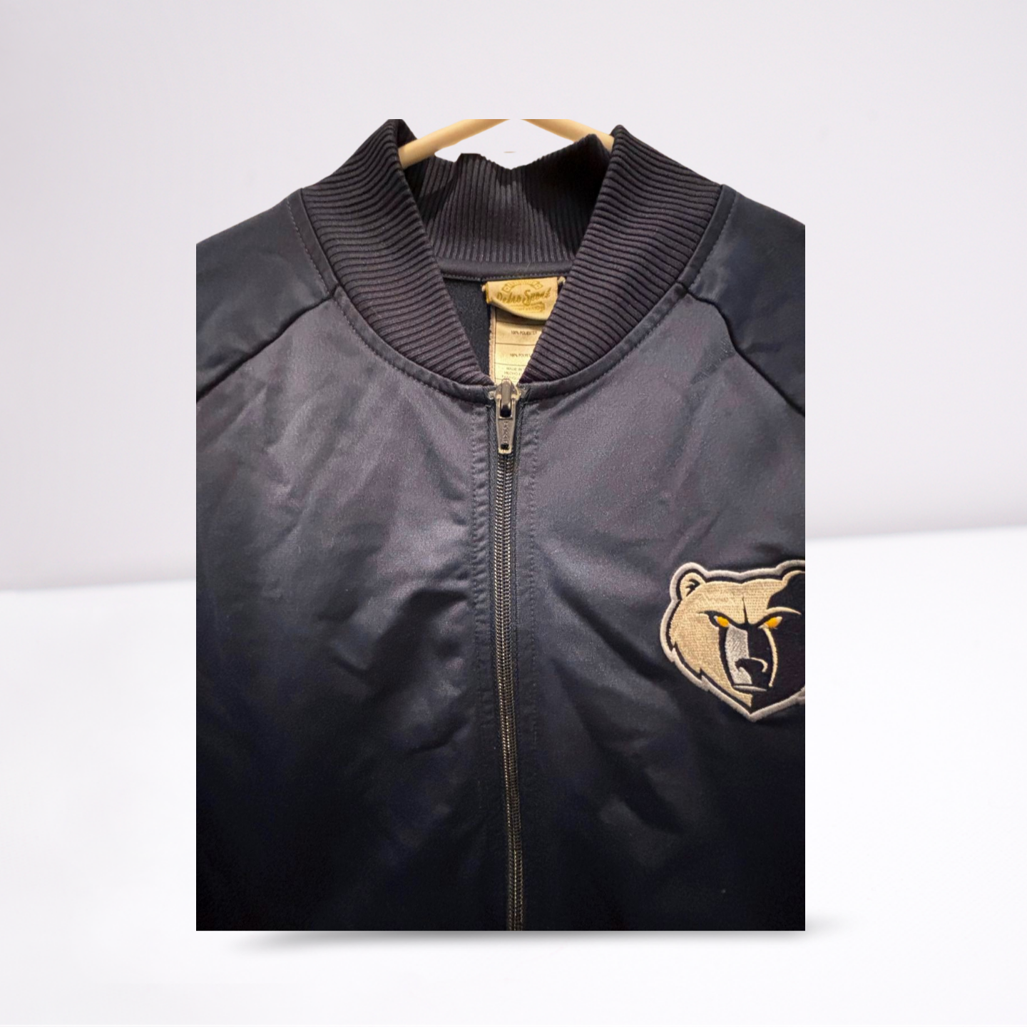 Retro Sport Mens Track Jacket Memphis Grizzlies Stitched NBA Logo - Navy Blue - Small - Very Good