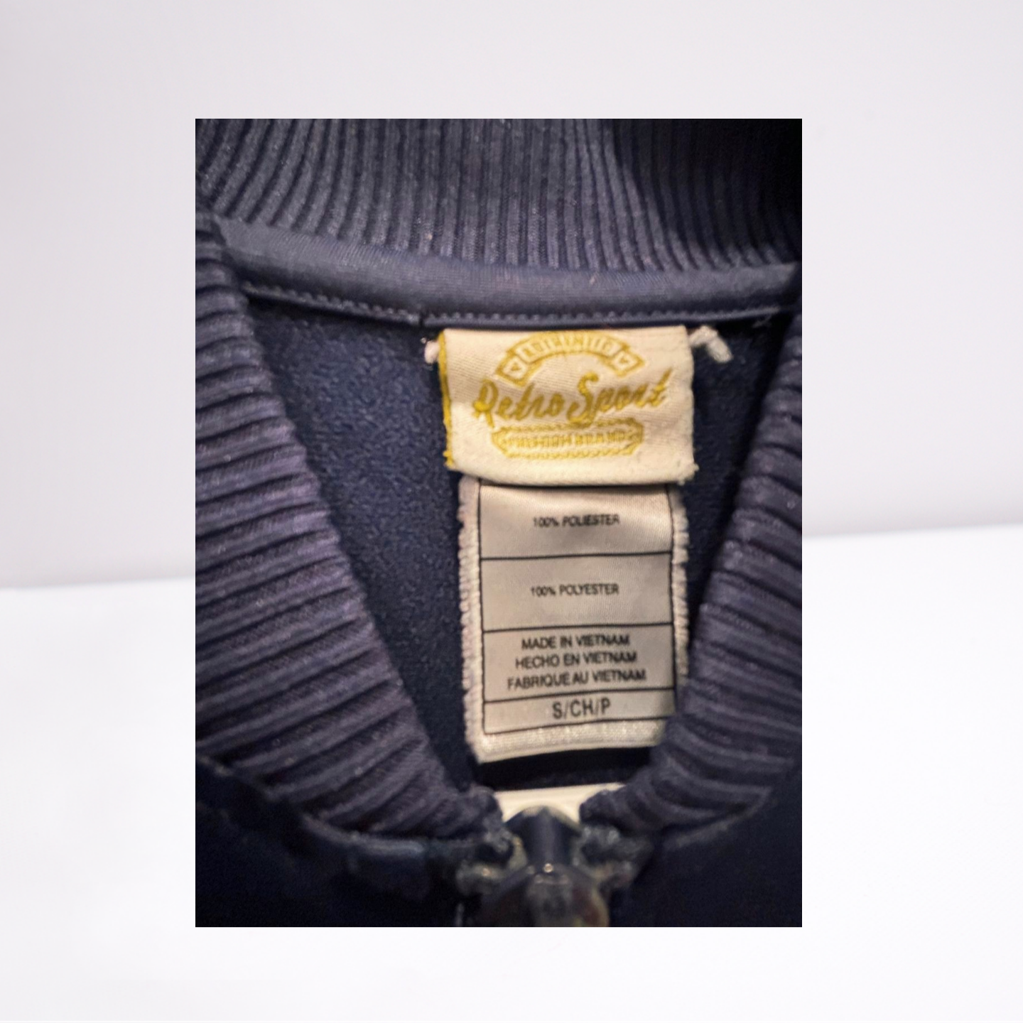 Retro Sport Mens Track Jacket Memphis Grizzlies Stitched NBA Logo - Navy Blue - Small - Very Good