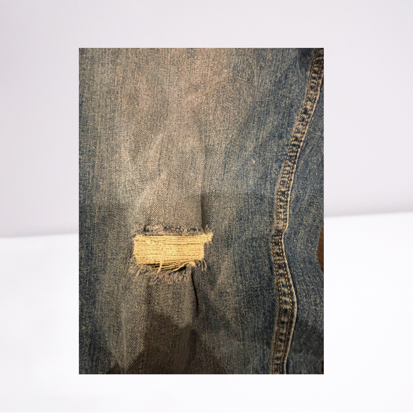 Old Navy Womens Jeans Boyfriend Distressed Medium Wash Straight - Blue - 14 - Like New