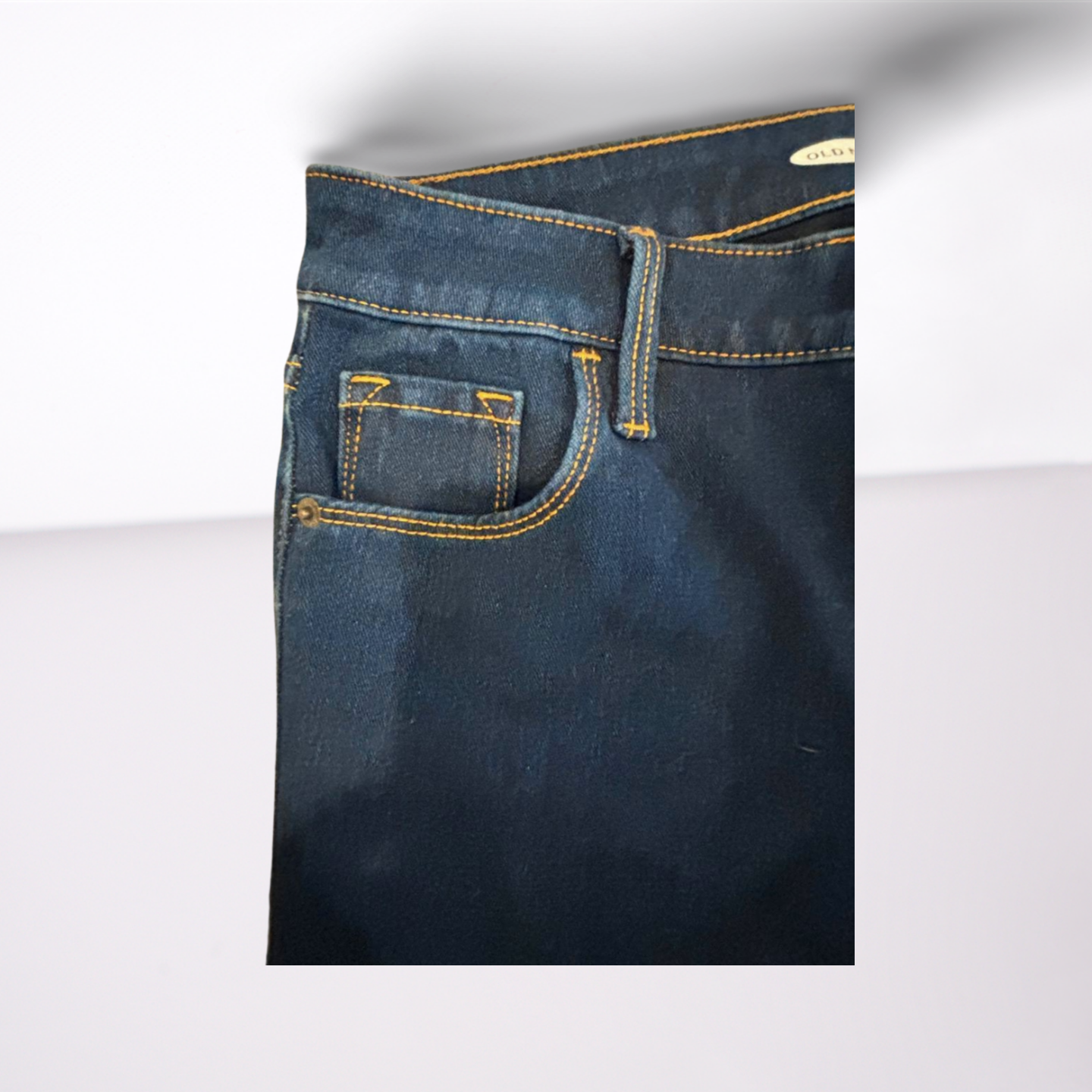 Old Navy Womens Jeans Rockstar Stretch Super Skinny Mid Rise - Navy - 4 - Very Good