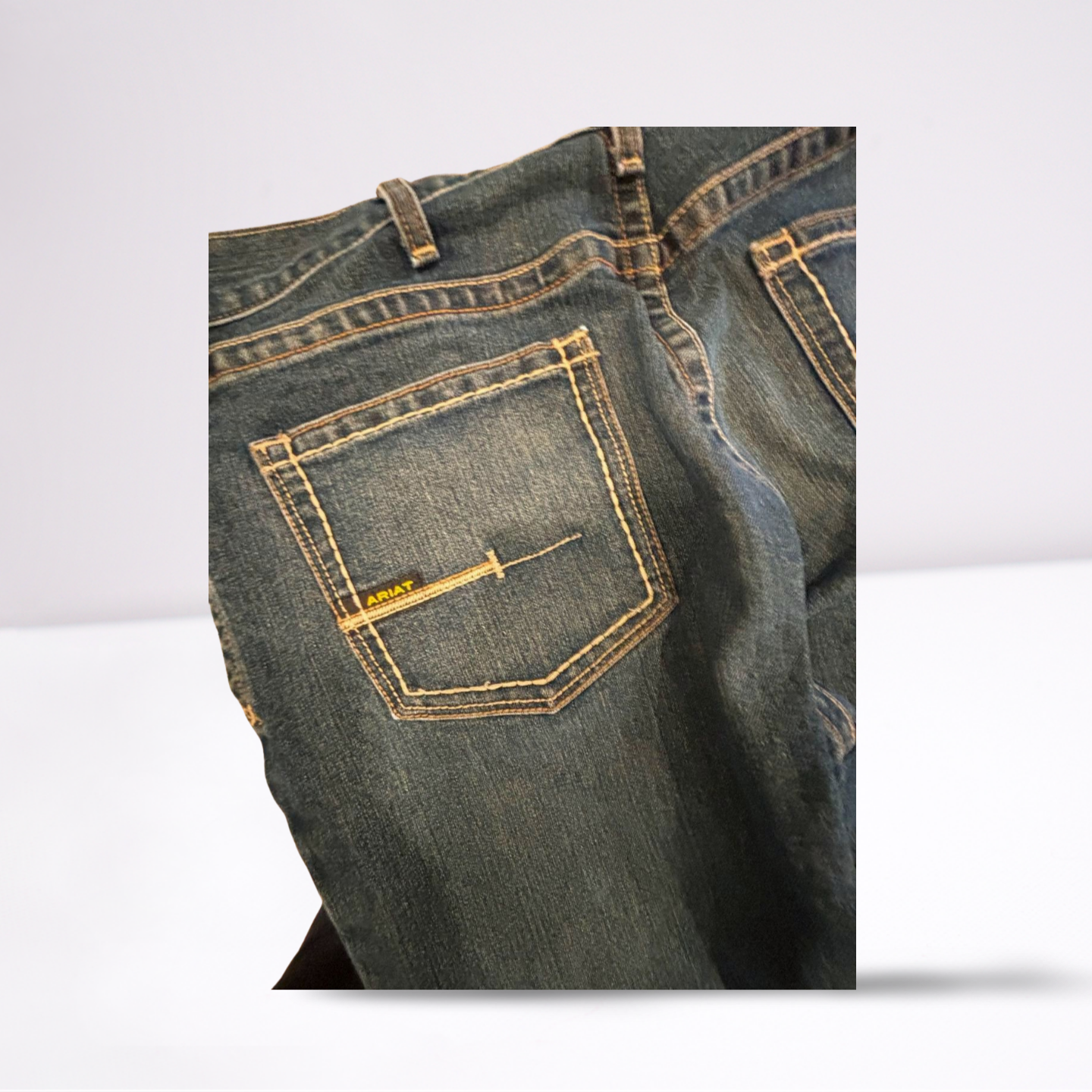 Ariat Mens Jeans Rebar M5 Casual Straight - Blue - 38x32 - Like New