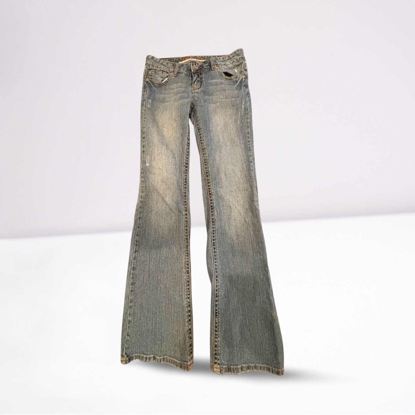 Womens Amethust Jeans Slightly Distressed Vintage - Size 9 - Blue - Very Good
