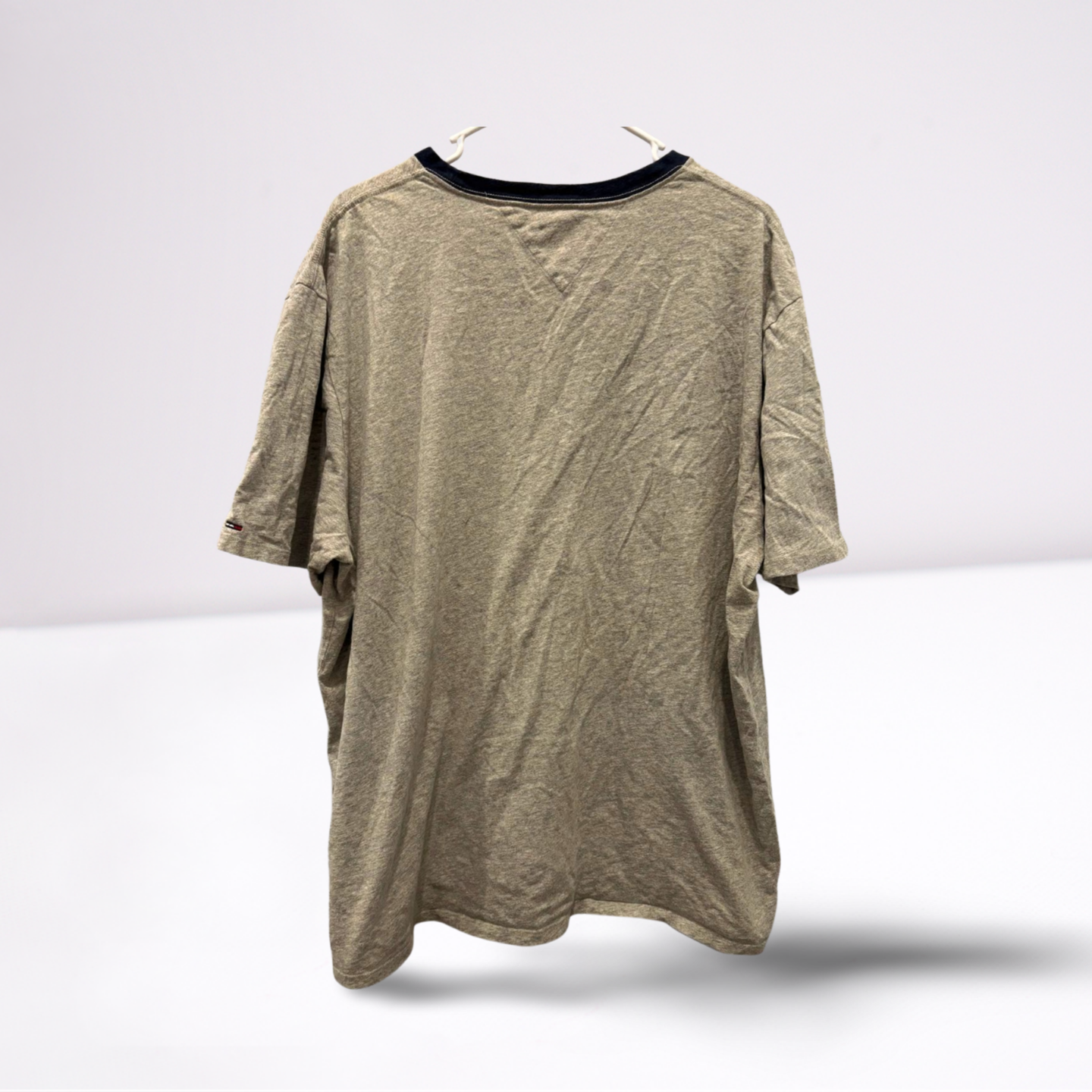 Tommy Hilfiger Mens T-Shirt Relaxed Stitched Logo Regular - GreyBlueRedWhite - XL - Very good