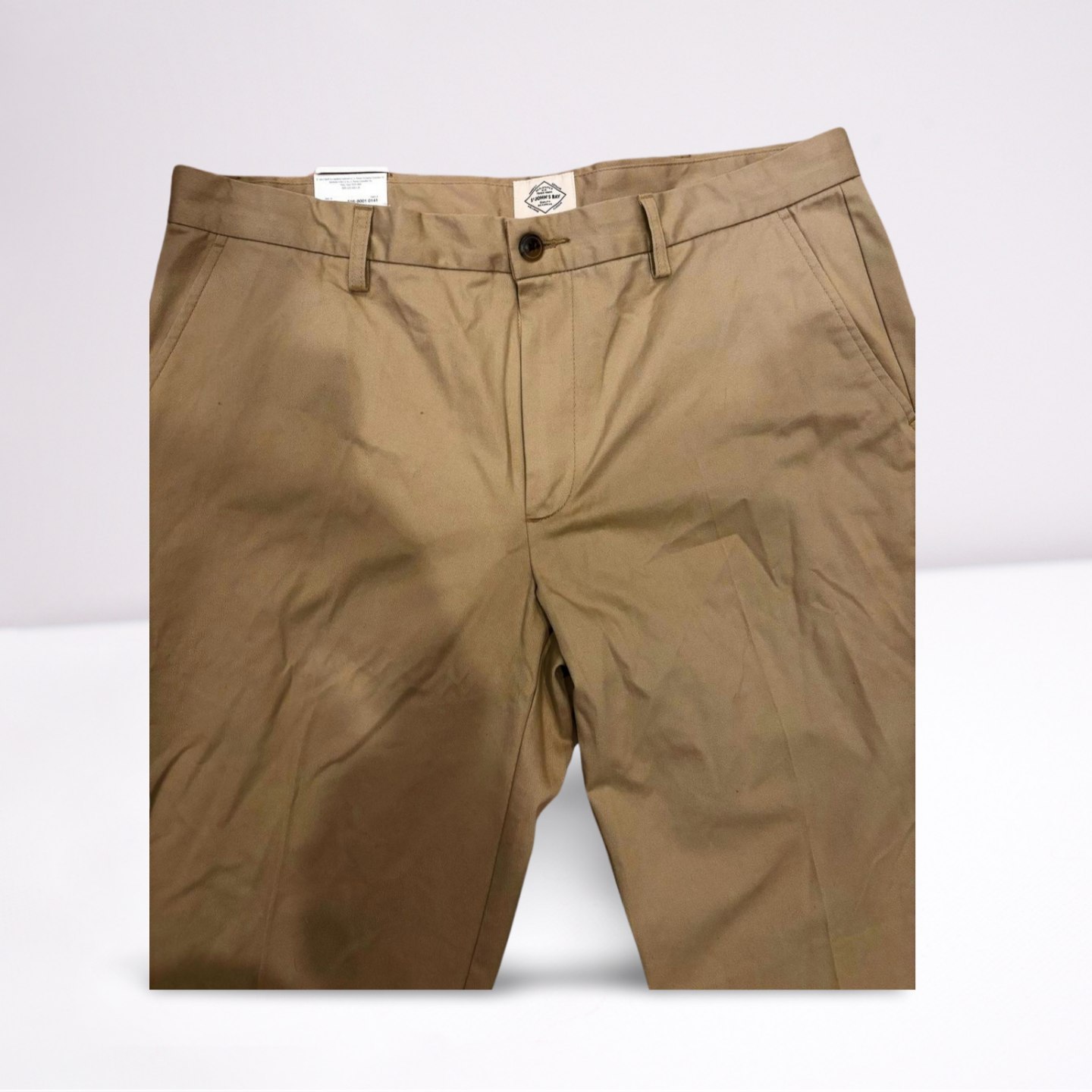 St. Johns Bay Mens Pants Casual Khaki Pants - Beige - 38x30 - New
