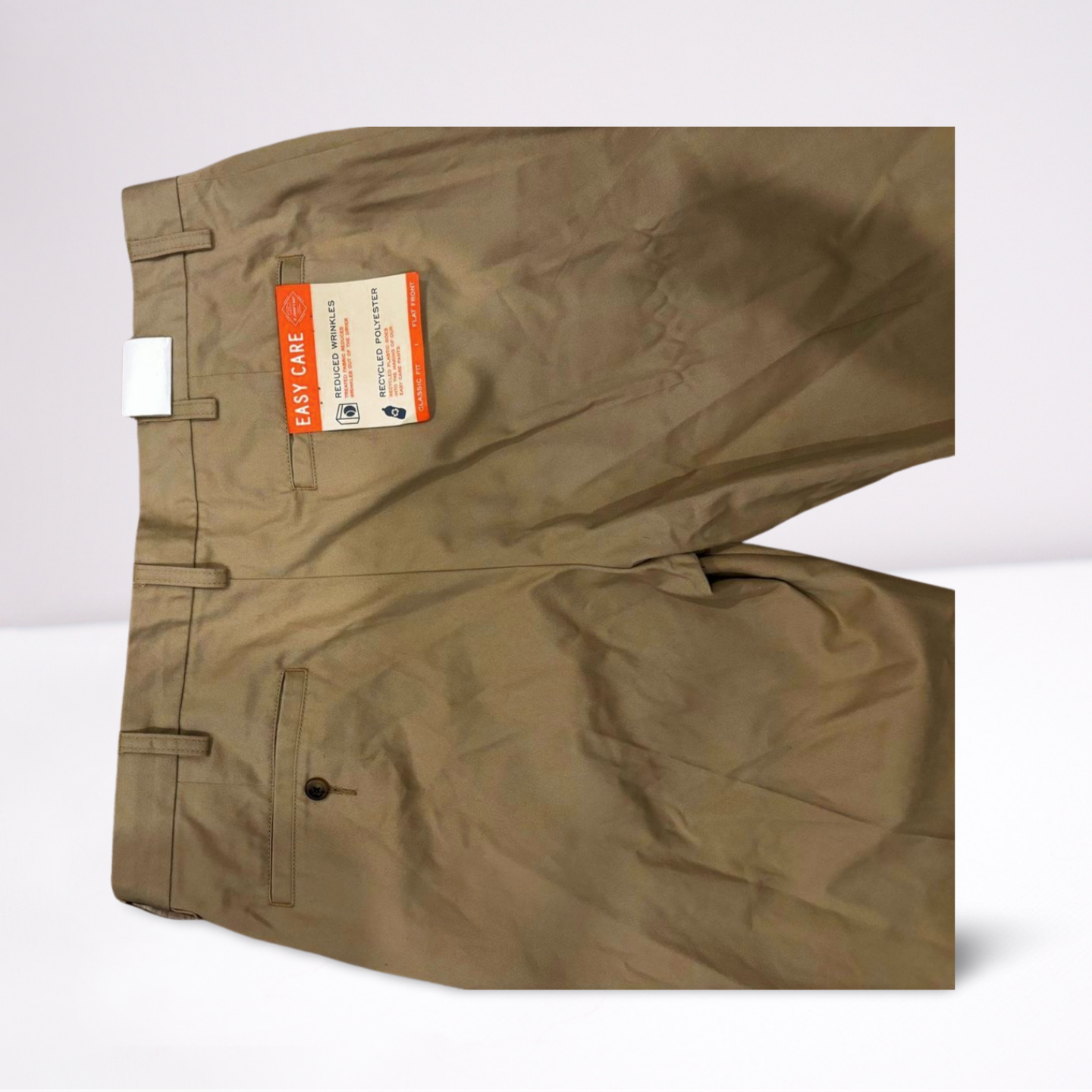 St. Johns Bay Mens Pants Casual Khaki Pants - Beige - 38x30 - New