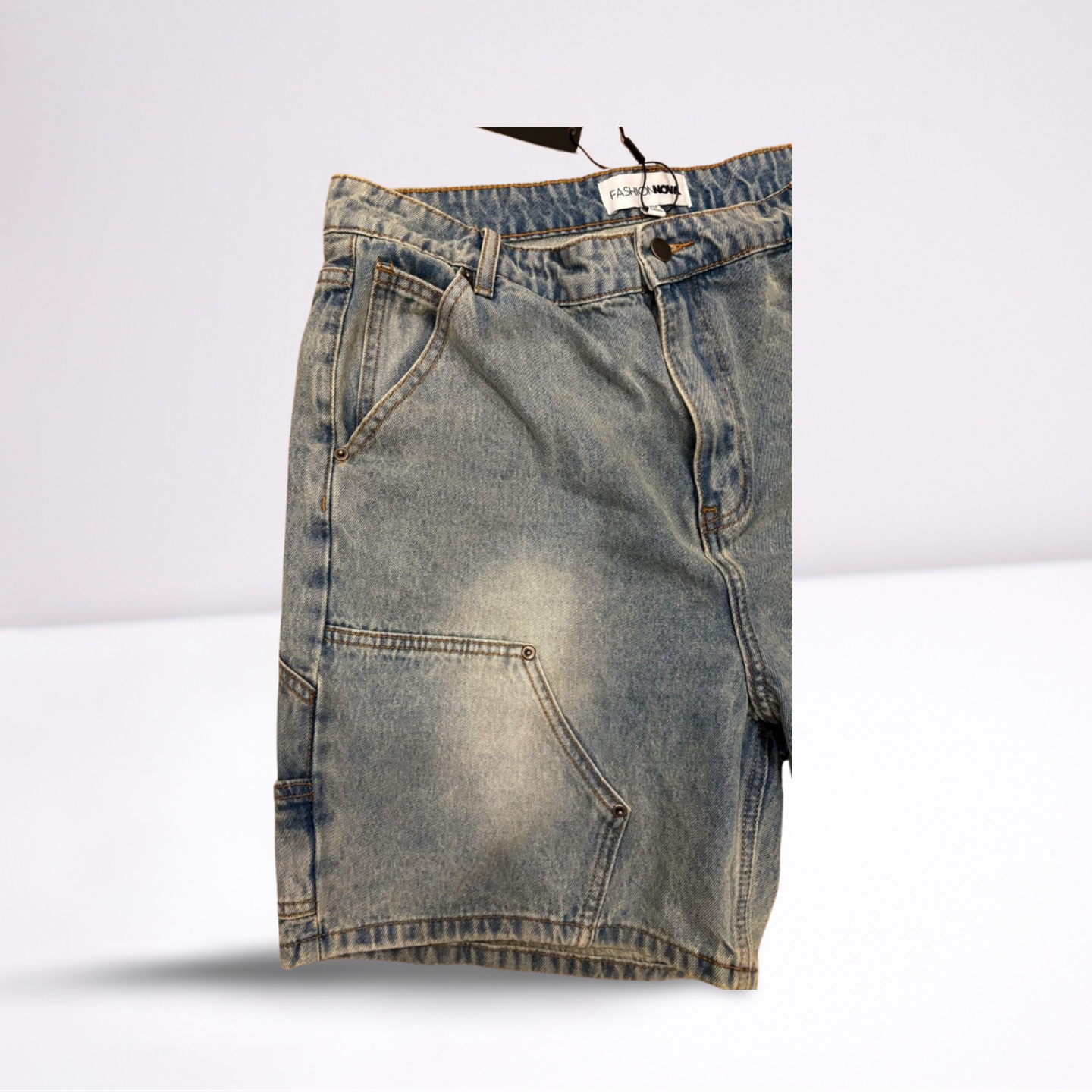 Fashion Nova Womens Denim Shorts Light Washed - blue - 15 - Like New