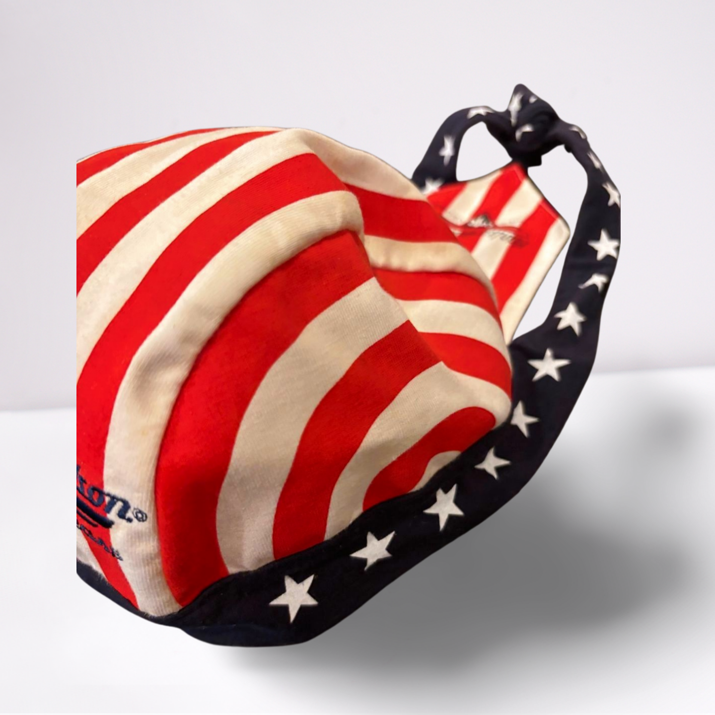 Top Of The World Mens Skull Cap Harley Davidson American Flag Biker - redwhiteblue - One Size - Like New