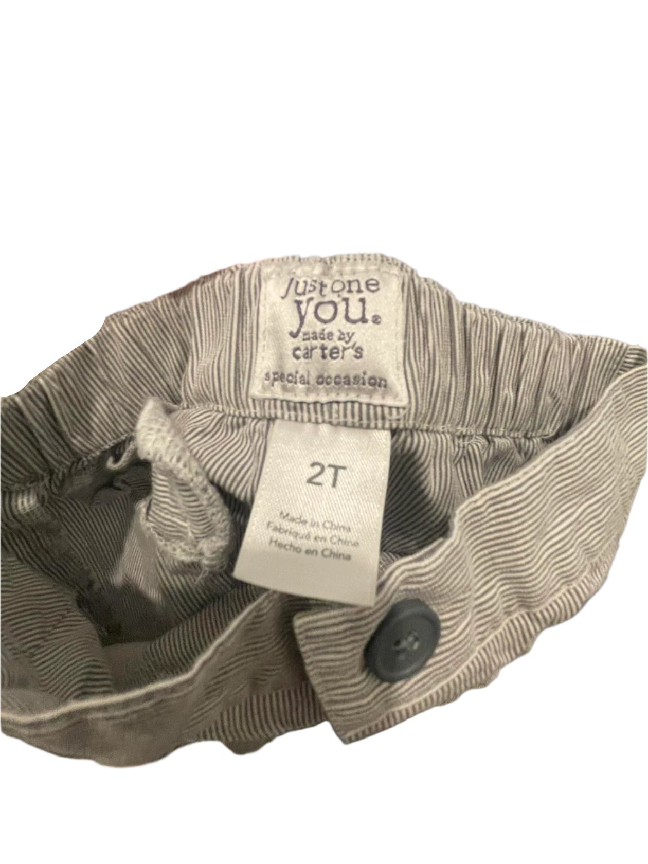 Just One You Kids Pants Striped Casual - Gray - 2T - Like New