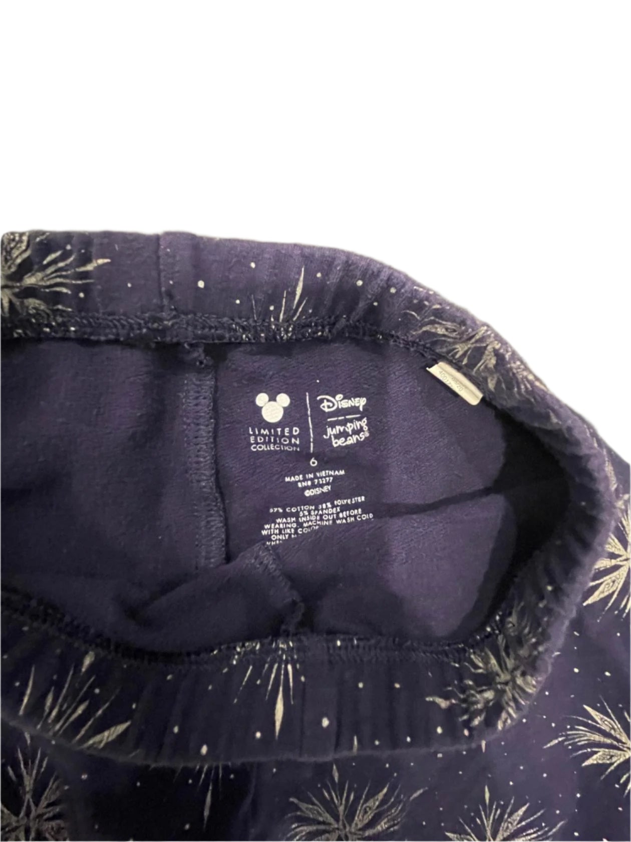 Disney Kids Leggings Jumping Beans Fleece Lined - NavyGold - 6 - Good