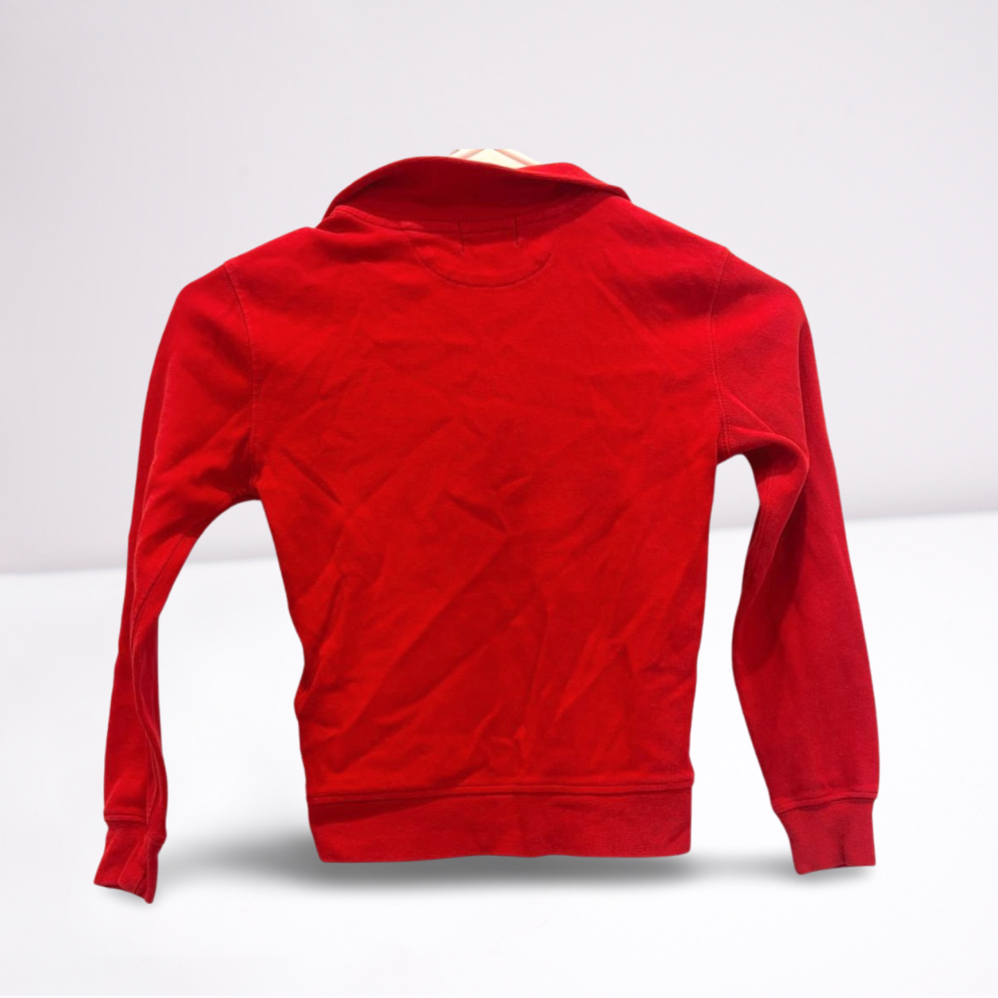 Polo Ralph Lauren Unisex Youth Quarter Zip Pullover - red - 6 - Like New
