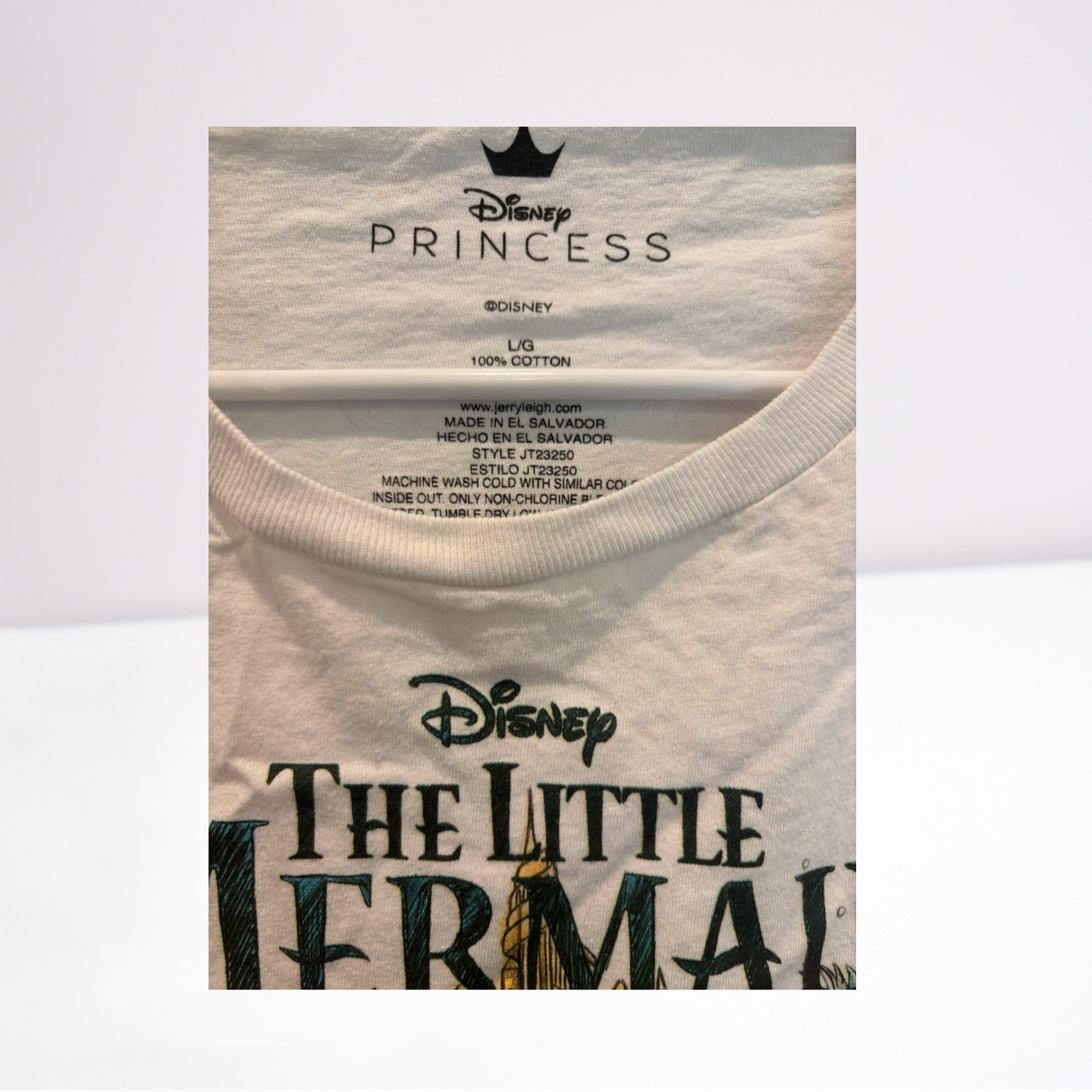 Disney Womens Crop Top The Little Mermaid - whitemulti-color - Large - Very good