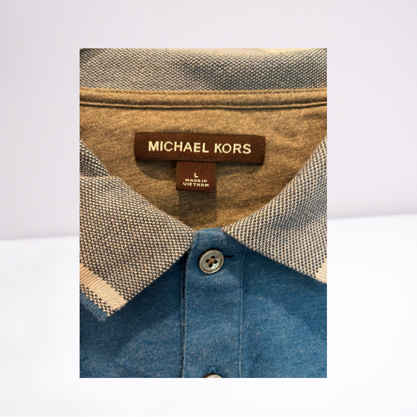 Michael Kors Womens Polo Casual Preppy - Blue - Large - Very good