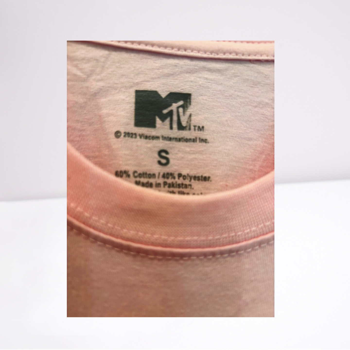 MTV Unisex T-Shirt Mushroom Graphic - Pink - Small - Like New