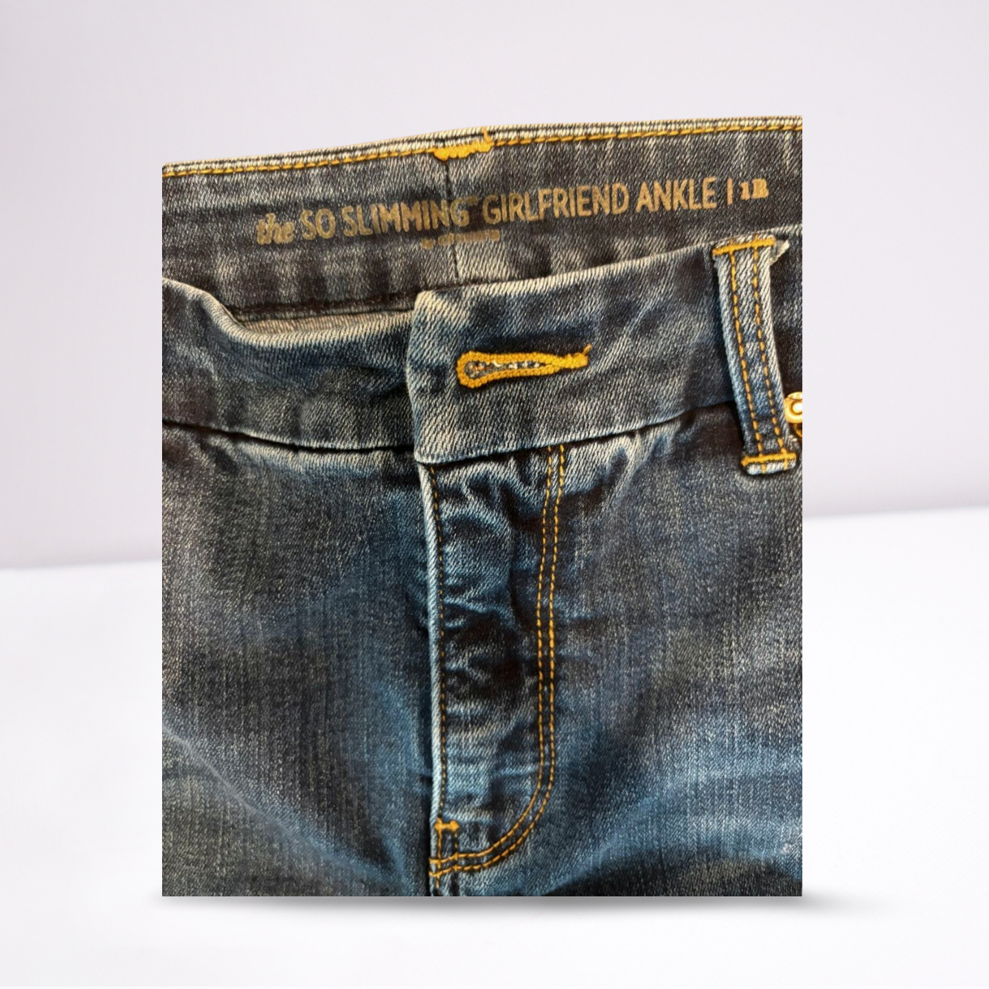 Chicos Womens Capri Pants Cut-Off Denim - blue - 1 - Very good