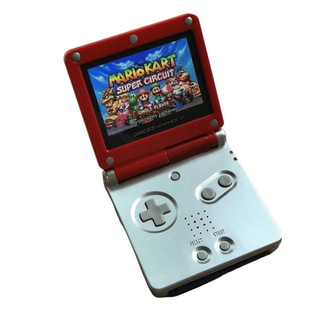 Nintendo Game Boy Advance SP Console - RedSilver - Super Mario Edition M Edition - Custom Built