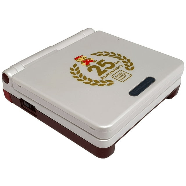 Nintendo Game Boy Advance SP Console - WhiteRed - Super Mario 25th Anniversary Edition - Custom Built