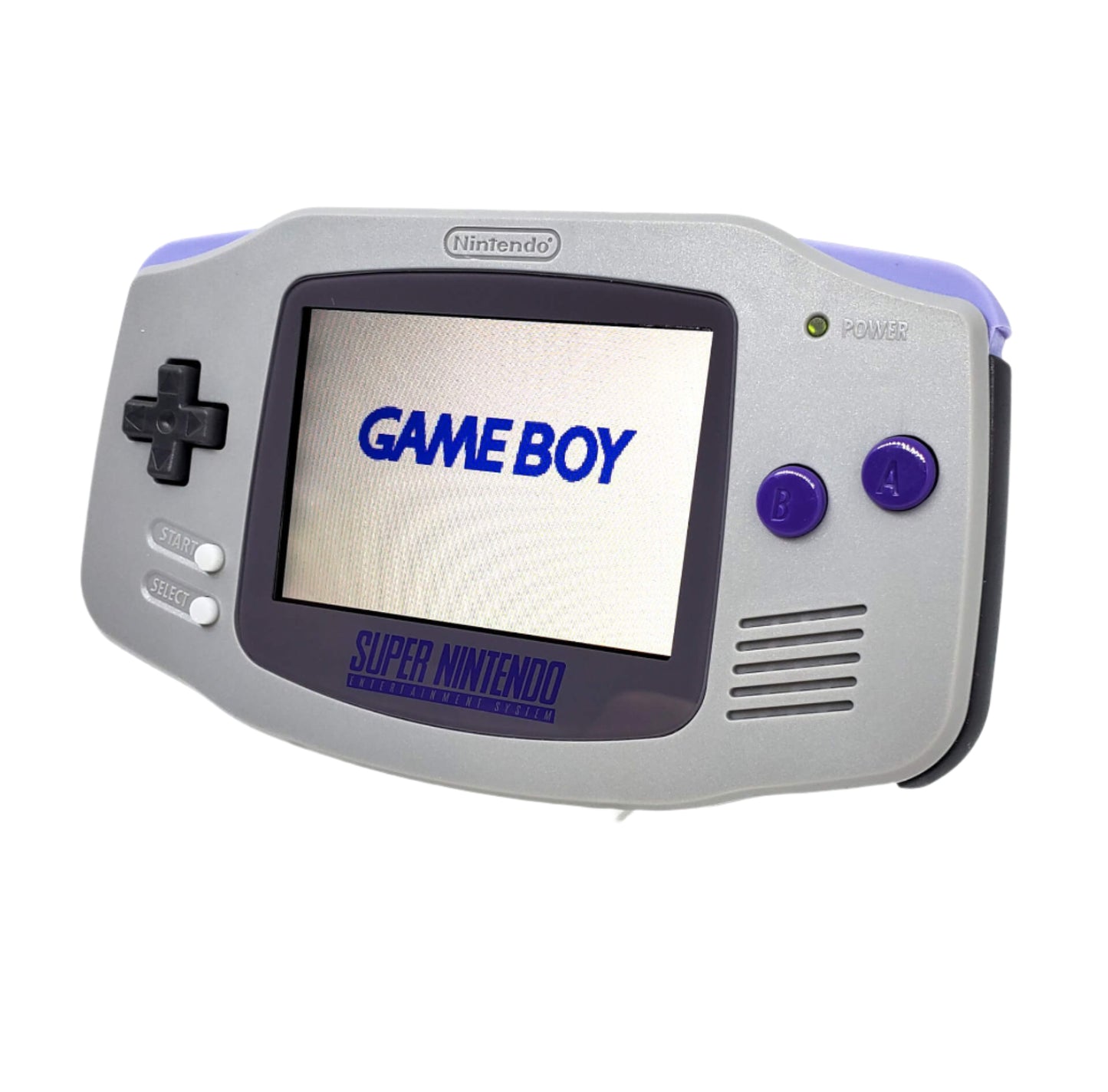 Nintendo Game Boy Advance Video Game Console - GrayPurple - Super Nintendo SNES Edition - Custom Built