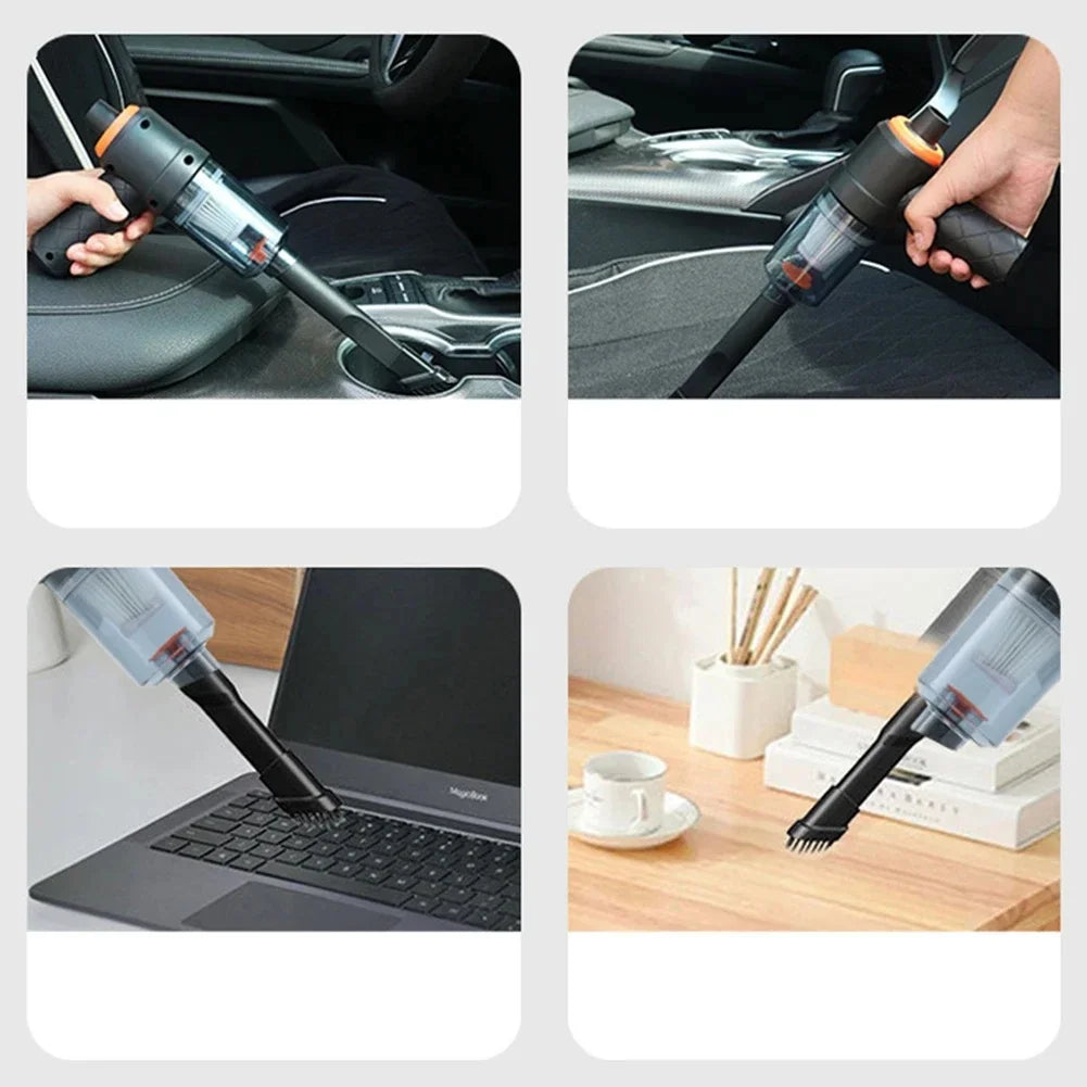 Wireless Car Vacuum Cleaner - 6000Pa Cordless Handheld Auto Cleaning Robot with Strong Suction - New
