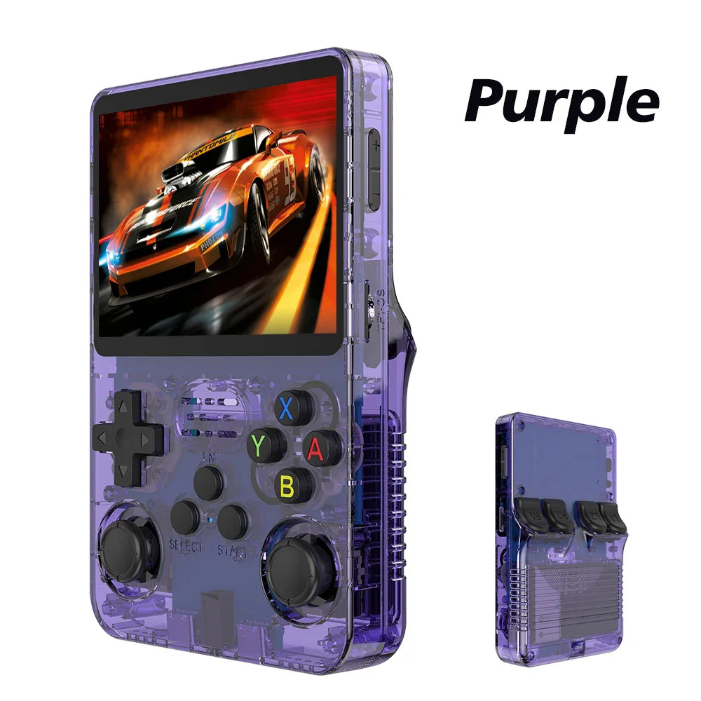 RetroWorldGames R36S Handheld Video Game Console - Purple - Customized